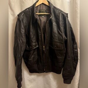 *Made in USA* A2 Military Flight Leather Jacket (44R)